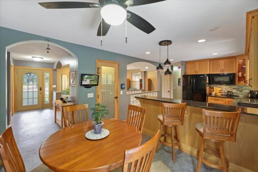 Fully updated kitchen with walk-in pantry and custom cabinetry.