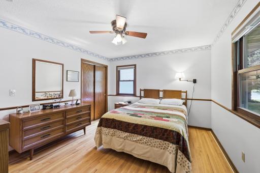 Primary bedroom is spacious and has a walk through to the full bathroom!