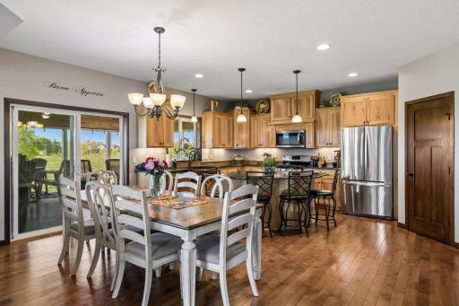 Dining and kitchen
