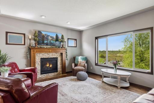 Living room fireplace