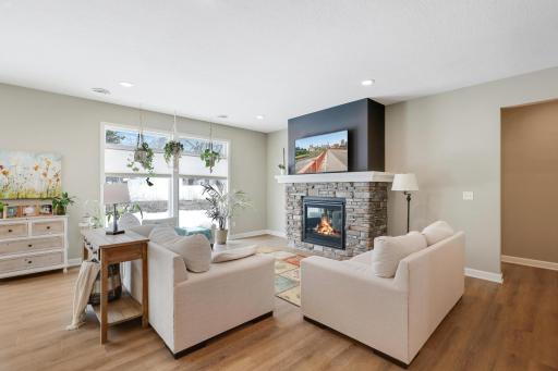 Living Room With Gas Fireplace
