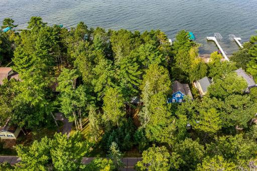 Wooded lot aerial