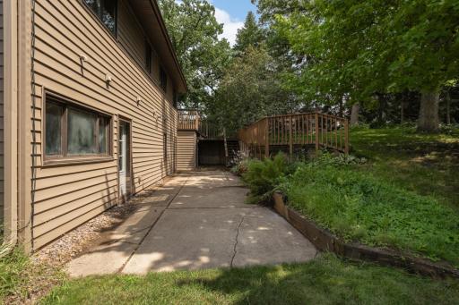 Walk out to the patio from the flex room