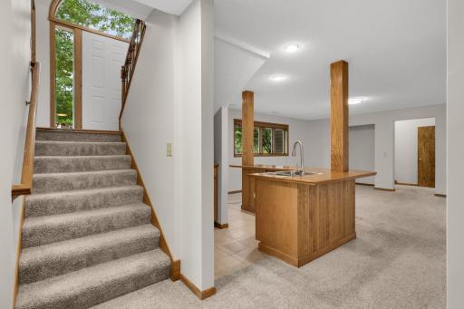Lower level -- bar area for entertaining