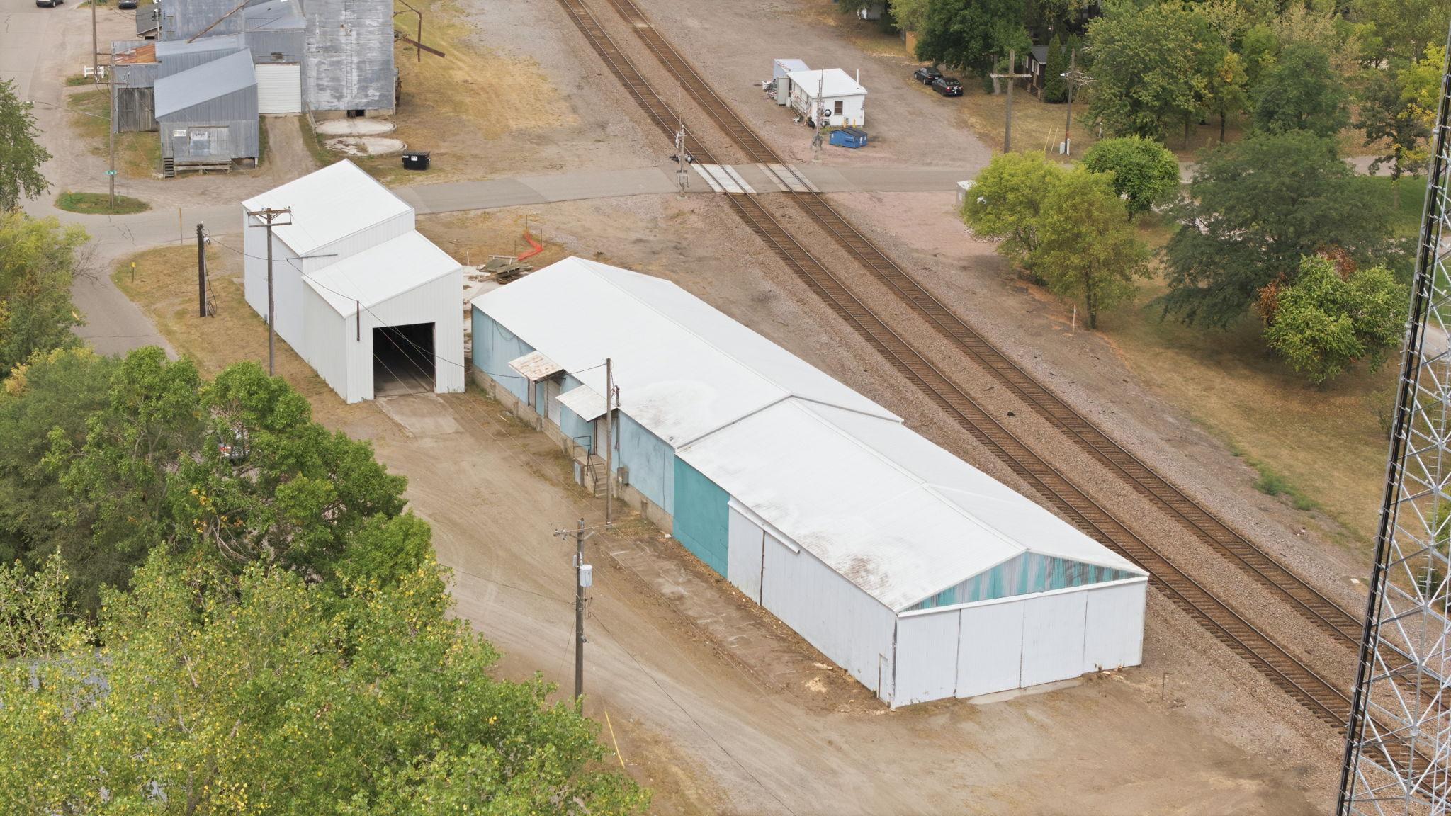 Back View Building with Sliding Door