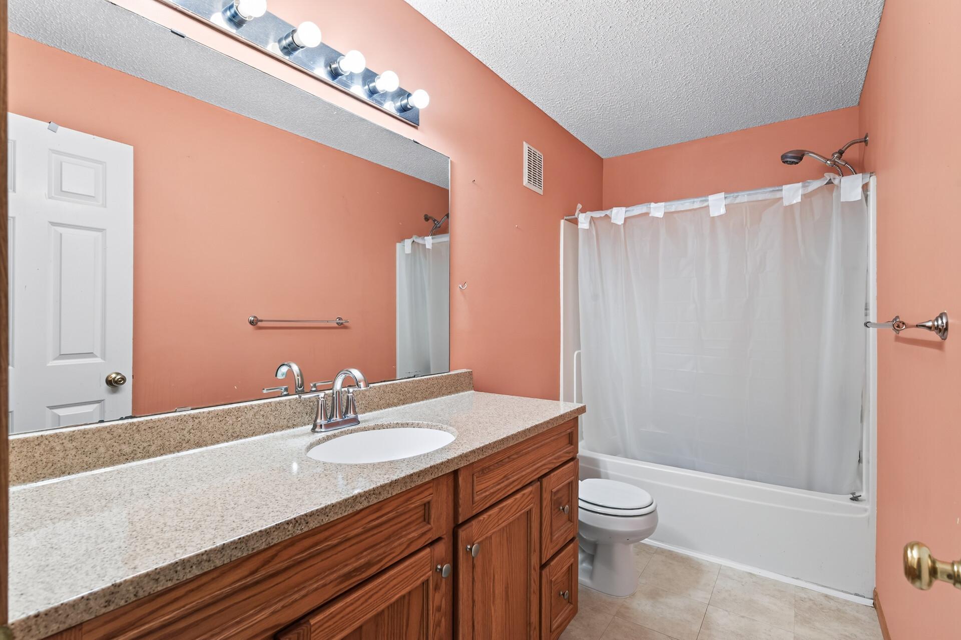 Second bathroom on upper level