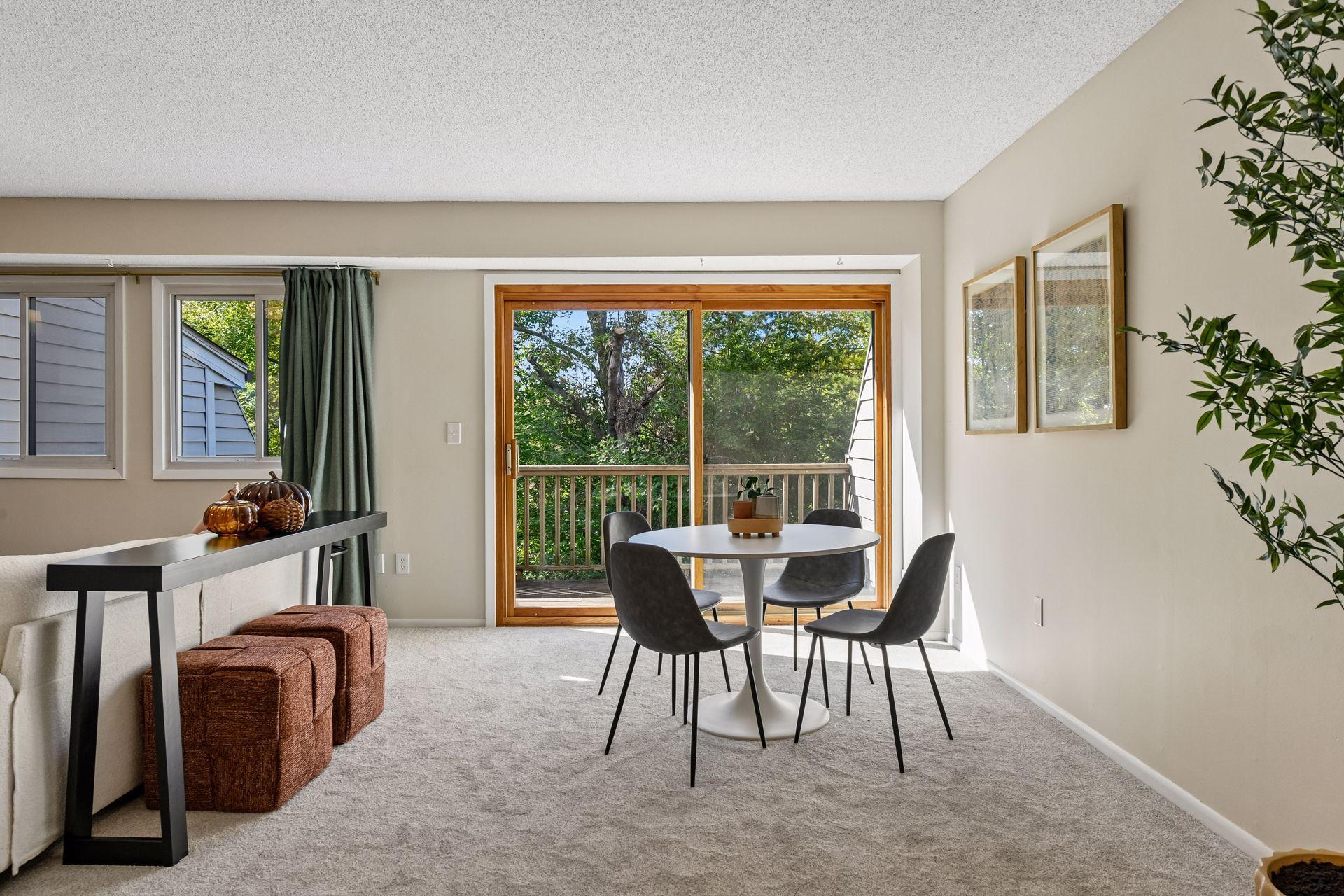 Step outside on the private deck