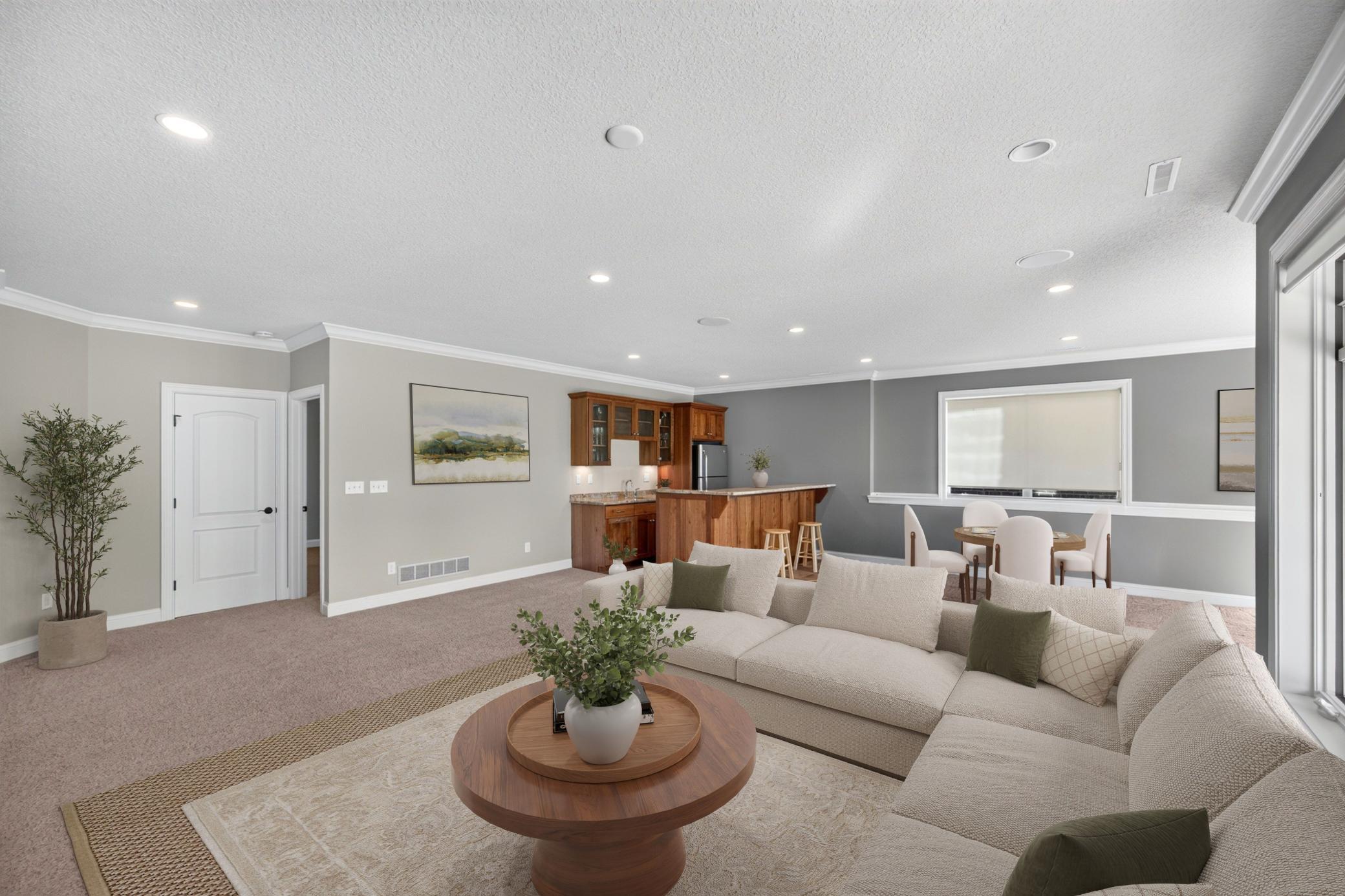 Lower Level Family Room / Wet Bar - Virtually Staged