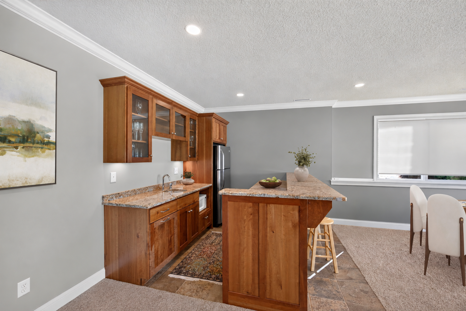Lower Level Wet Bar - Virtually Staged