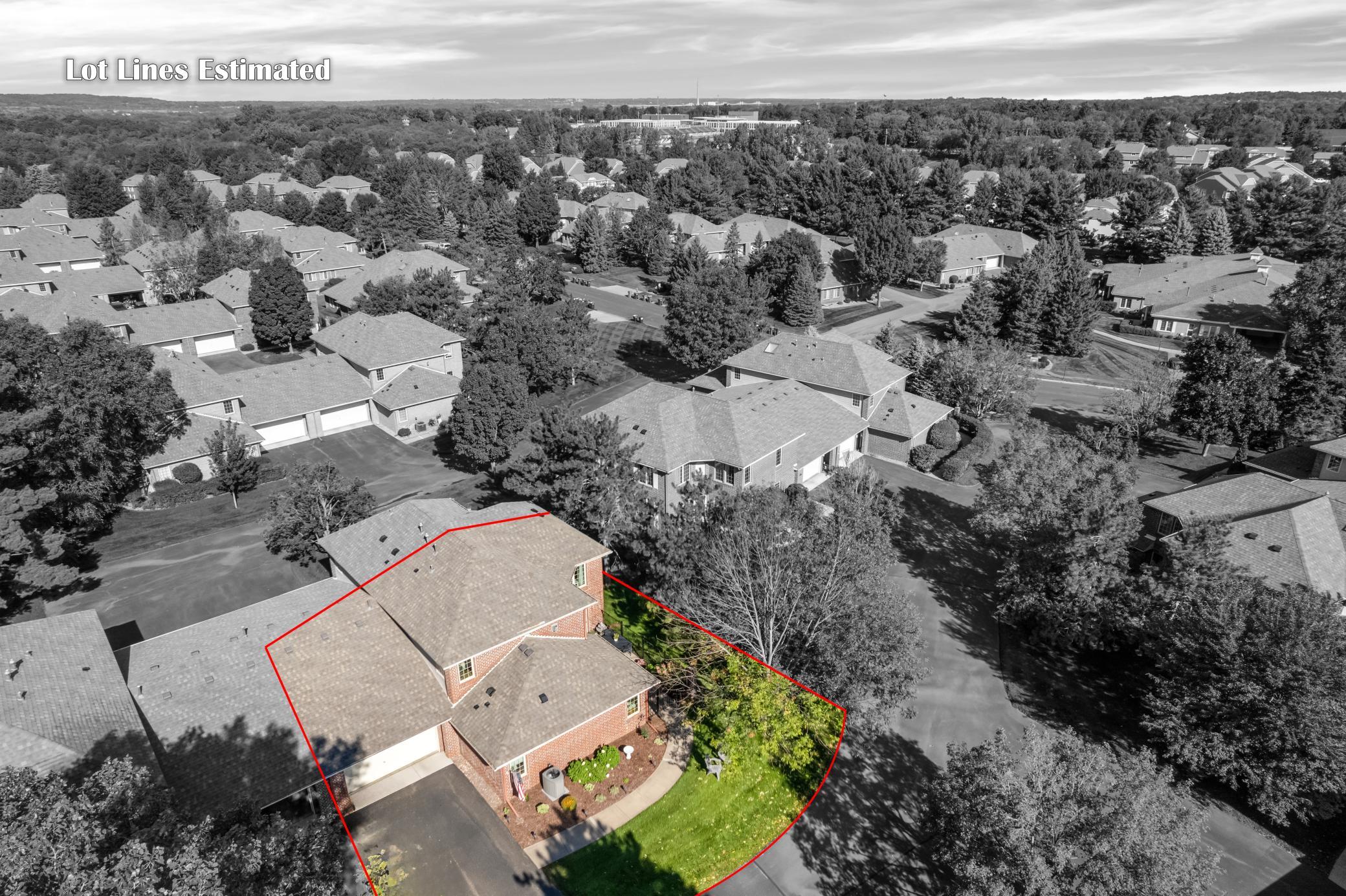 A peaceful townhome setting offering the ease of low-maintenance living.
