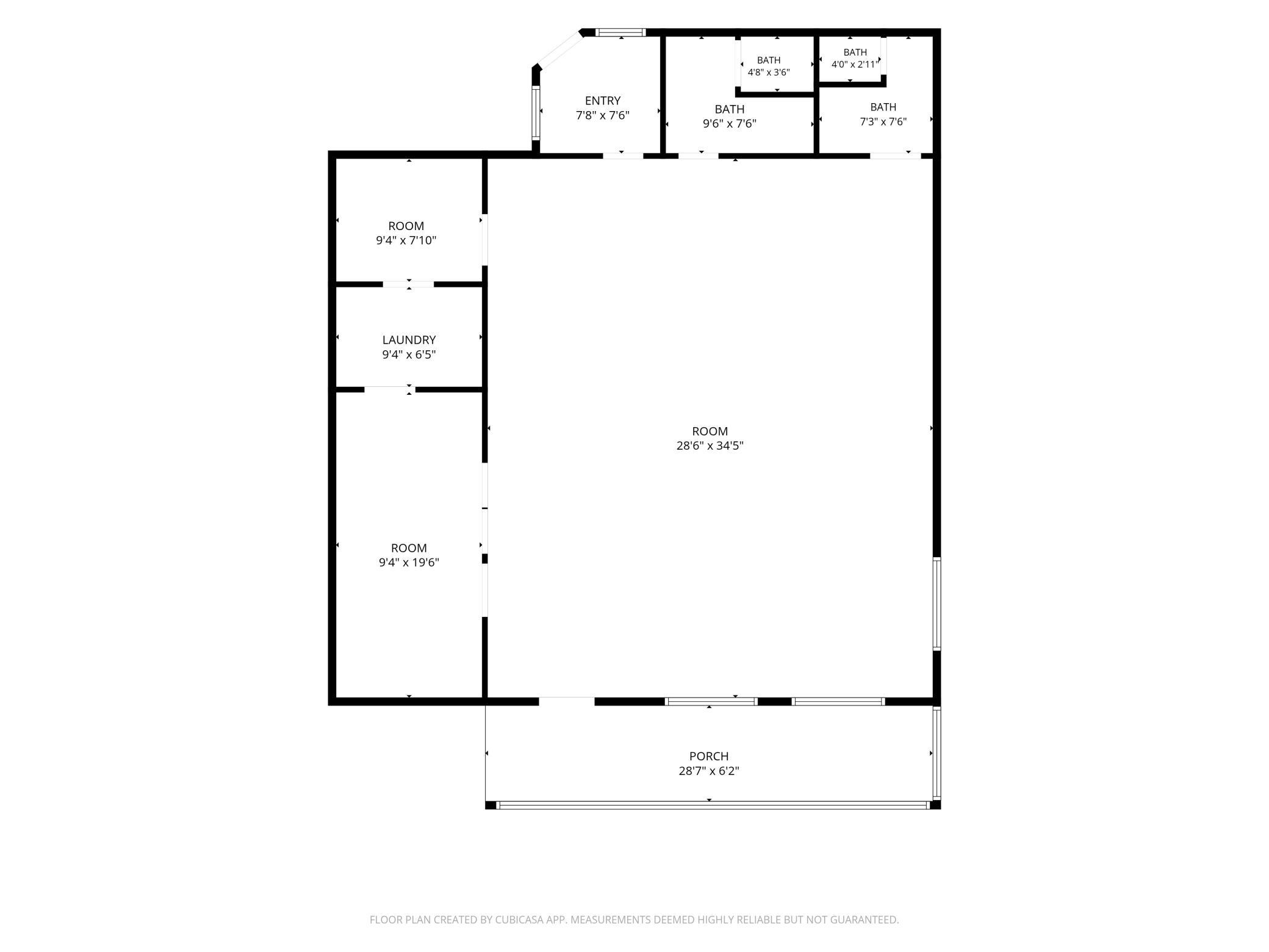 Floor plan of bar