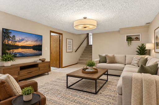 Lower Level Family Room (Virtually Staged)