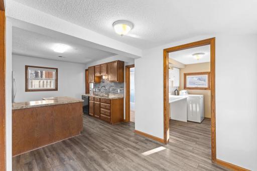 Inside the side entrance you'll find the kitchen and laundry rooms