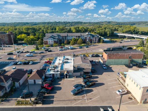 Rear parking lot included in sale