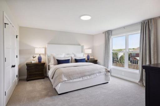 Primary Owners Bedroom. Model representation â color finishes will be different