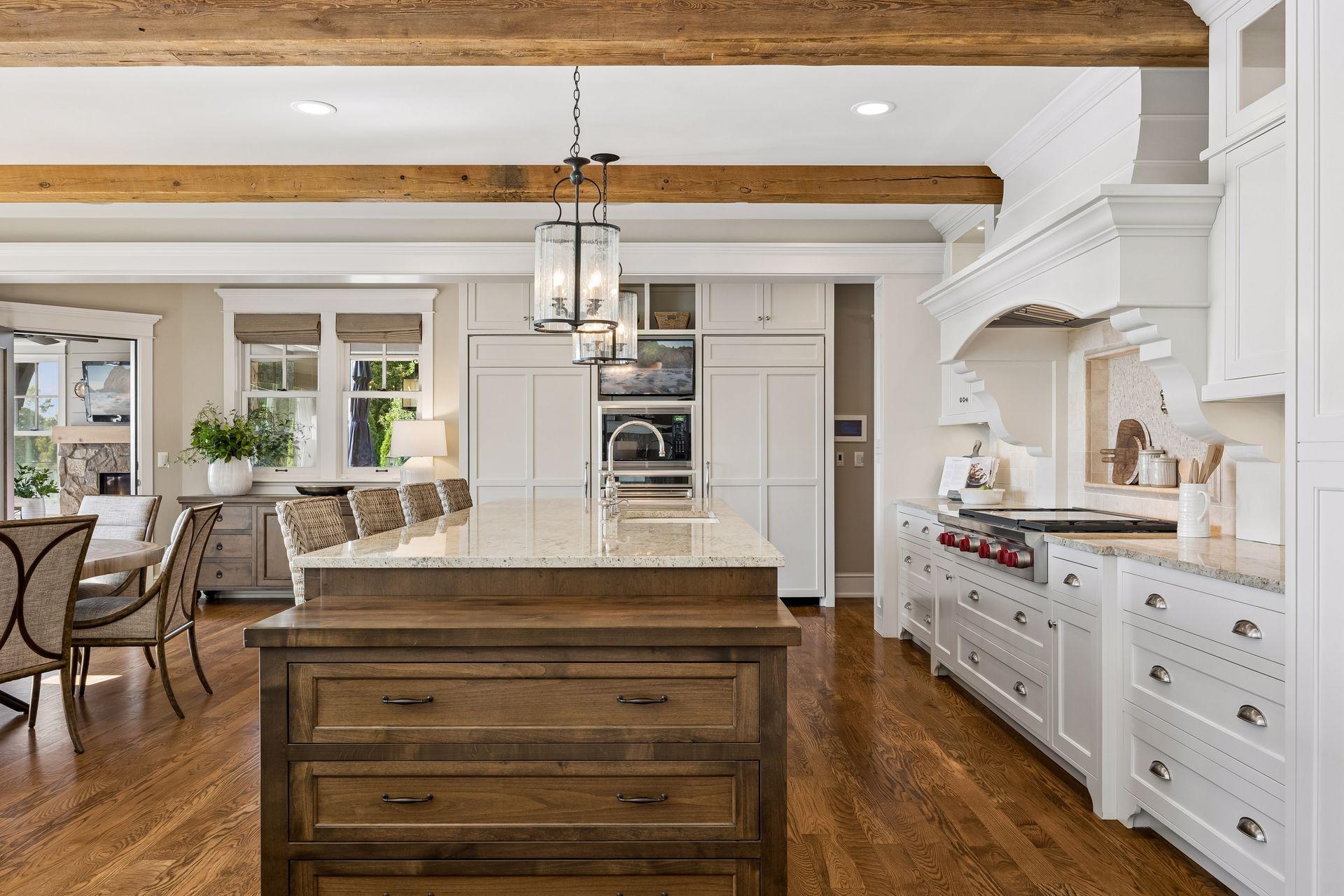 Custom kitchen with Wolf and Sub-Zero appliances