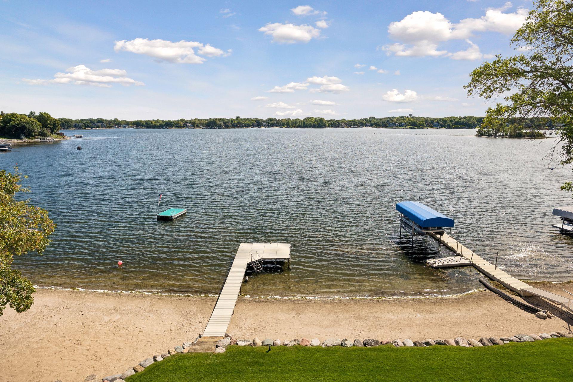 Private beach + docks / direct water access
