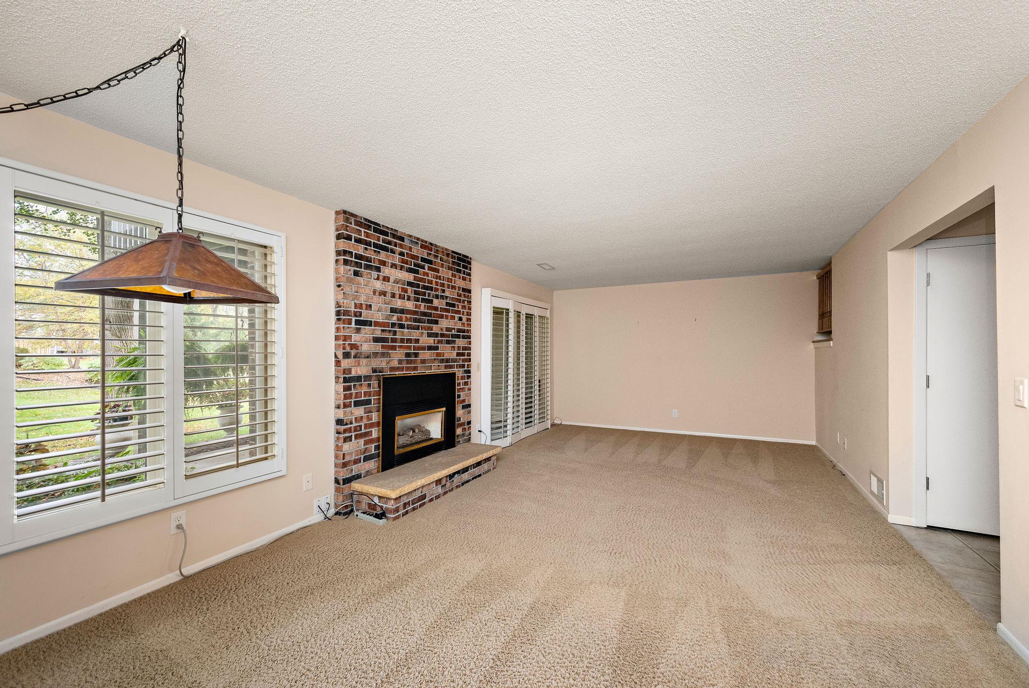 Walk-out lower level complete with cozy fireplace