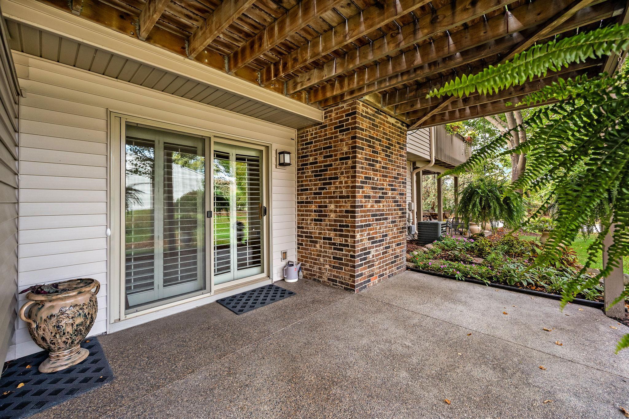 Spacious patio area