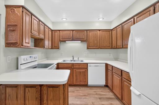Large kitchen--open concept to living/dining room