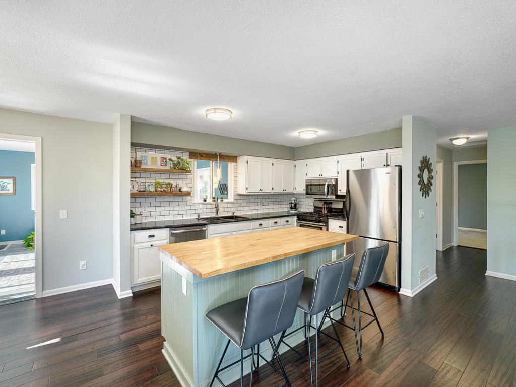 With stainless appliances and freshly painted cabinets, this is a fantastic space to create your favorite meals.
