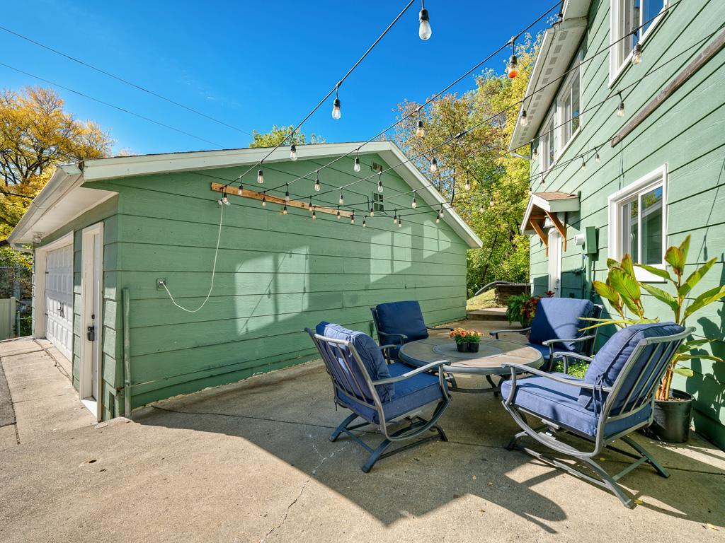 Relax on your large side patio in the summer months.