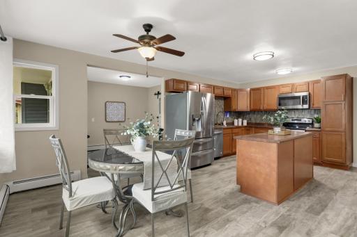 Kitchen and Dining Room flow together nicely for everyday meals and entertaining.