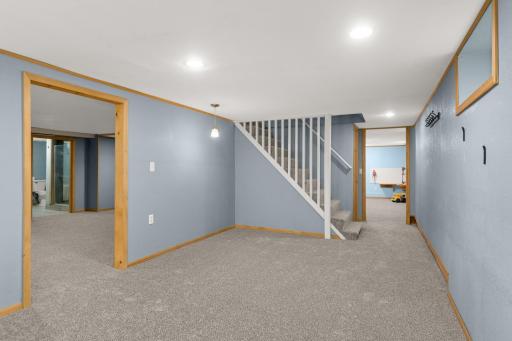 Multiple finished spaces downstairs mean you donât have to make one room do everything.