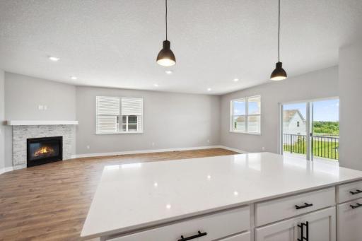 Clean sight lines, open concept and bright with an abundance of natural light are just three ways the main level of the Clifton are frequently described. *Picture is of model home; actual finishes may vary.