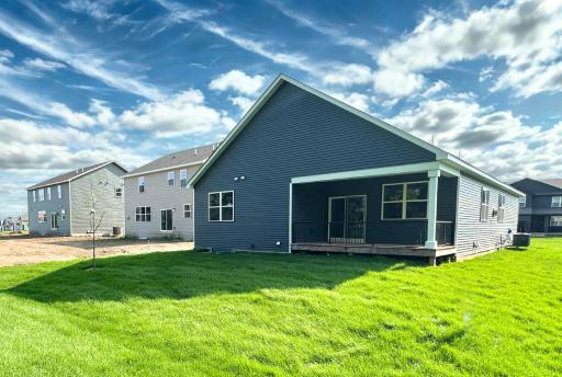Exterior work of irrigation, sod and landscape trees have already been completed as well. Picture is of actual home!