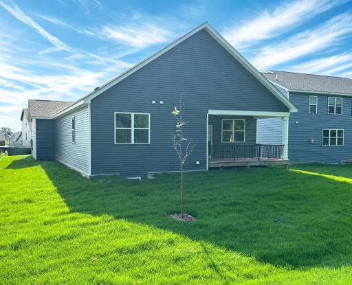 Exterior work of irrigation, sod and landscape trees have already been completed as well. Picture is of actual home!