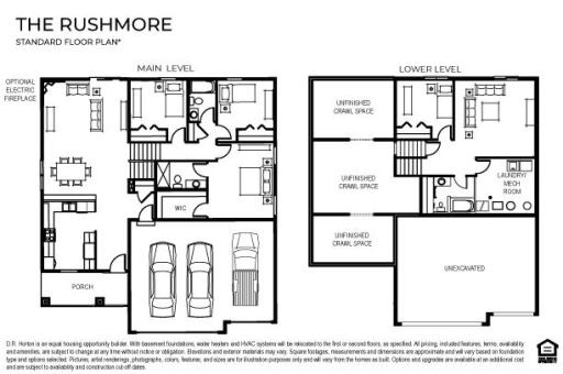 12256 77th St NE will feature luxury vinyl plank throughout the main level and corner electric fireplace.