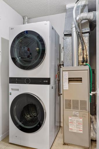 Newer stackable washer and dryer.