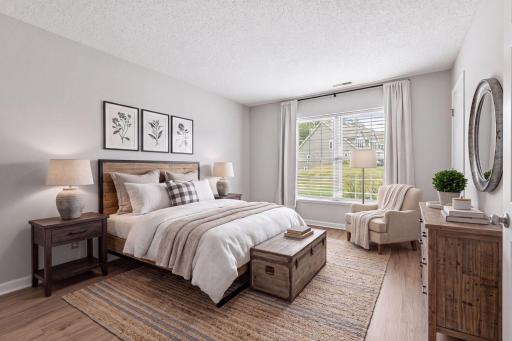 Primary bedroom virtually staged