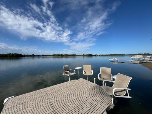North Center Lake, dock & removable seating is included.