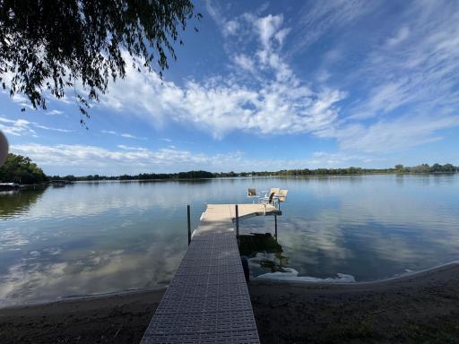 View of North Center Lake & dock.