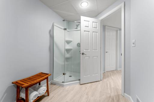 Another look at the ¾ bath highlighting the walk-in shower.