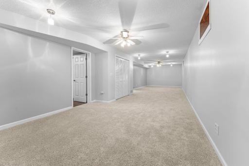 A different view of the spacious family room.