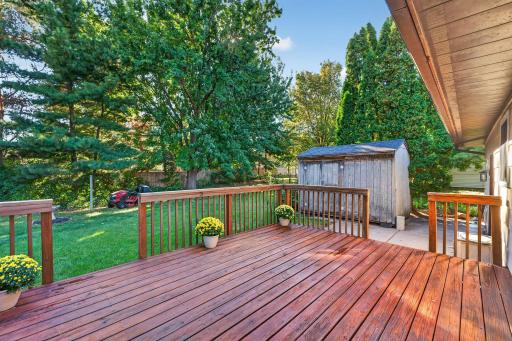 The spacious backyard deck—perfect for entertaining or enjoying the outdoors.