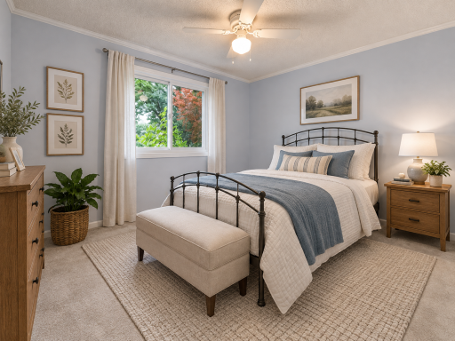Virtually Staged 3rd Bedroom.