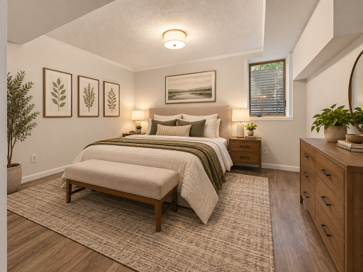 Virtually Staged 4th Bedroom.