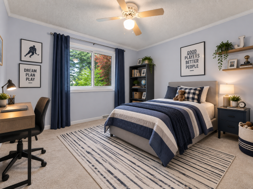 Virtually Staged Second Bedroom.