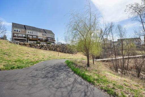 A look at one of the nearby trails easily accessible from the home, offering scenic walking paths.