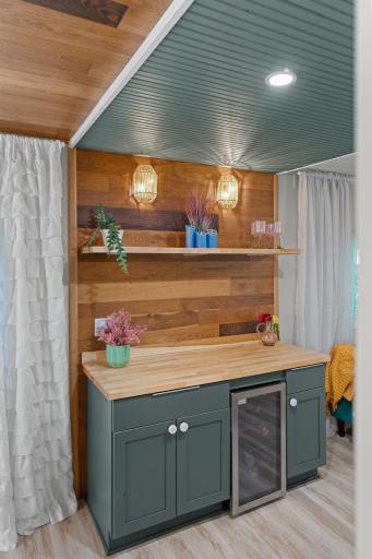 The cutest dry bar for entertaining or everyday living