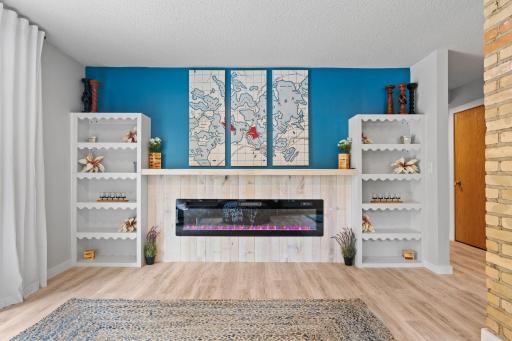 Newly added electric fireplace