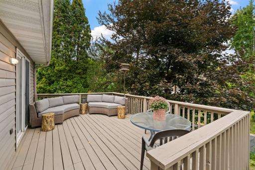 Gorgeous oversized deck with lake views in each direction