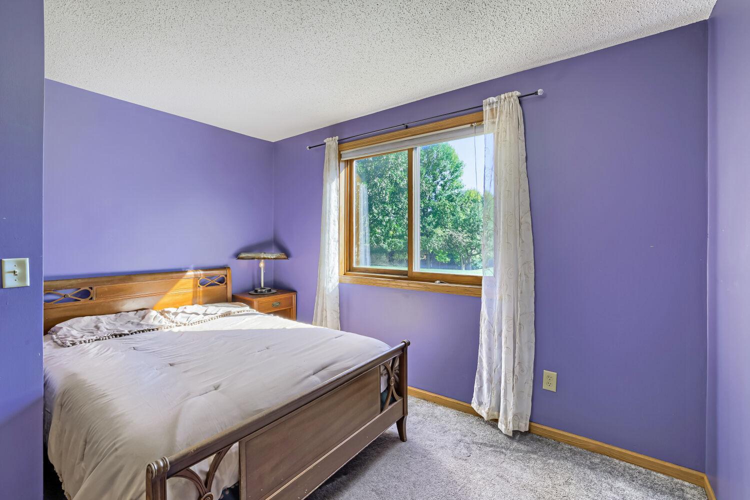 2nd lower level bedroom also has a view of the lake.