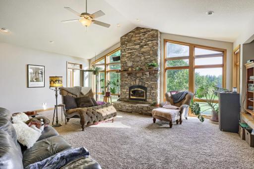 The fireplace has a catalytic insert - providing higher efficiency and longer burn times.