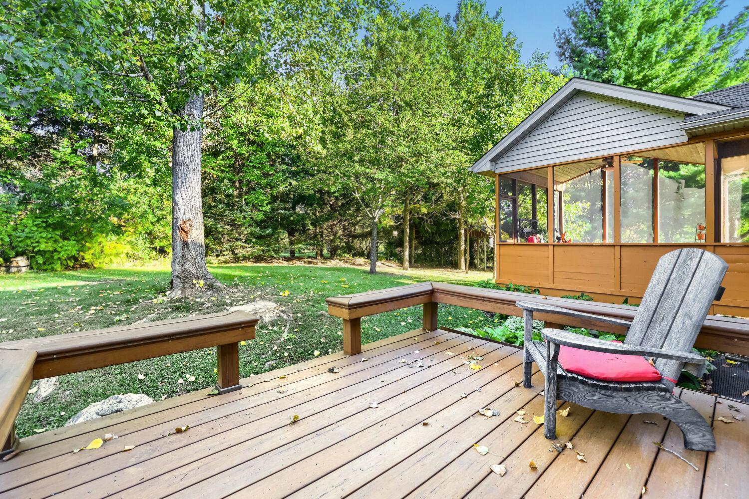 Maintenance free deck just off the dining room.