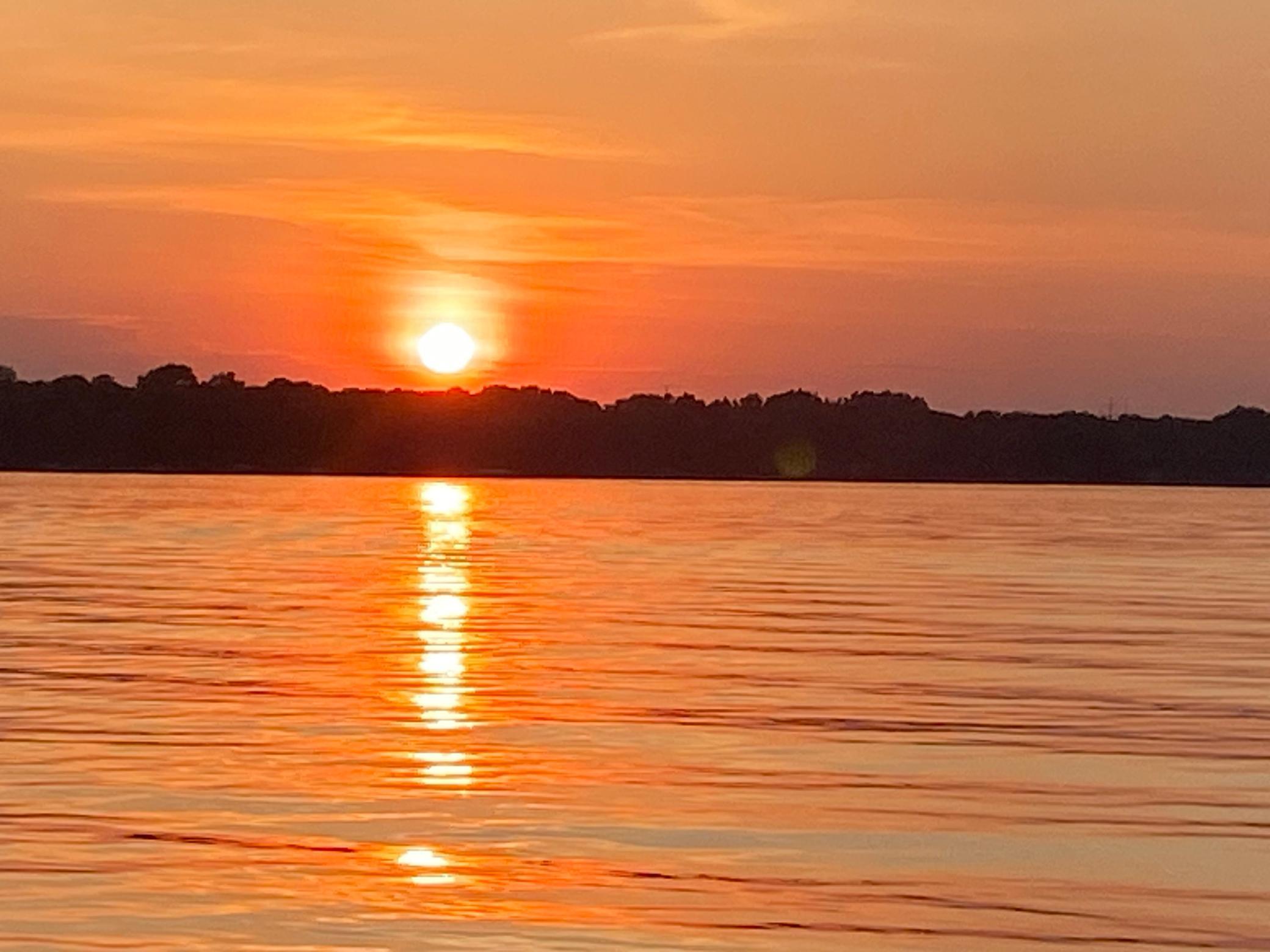 Hazy sunset